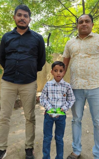 A seven-year-old boy boarded the wrong train and was rescued by the GRP from Hisar after a quarter of an hour.