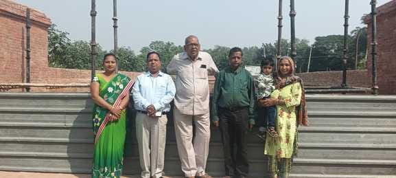 Inspection of the reconstruction work of the ancient stepwell