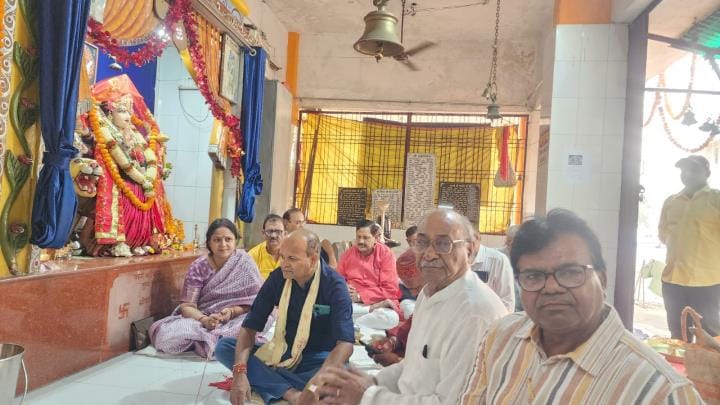 Fifty-six offerings were made at the Chitragupta temple, and a collective pen worship was held.