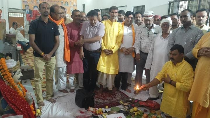 Worshiped Lord Chitragupta and the pen and inkpot