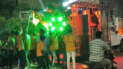DJ noise in the procession...trouble for heart and ear patients