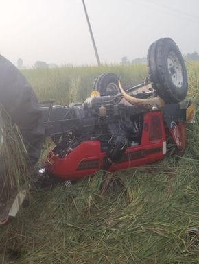 Uncontrolled tractor overturns in field, two youths killed, labourer injured