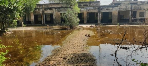 Waterlogging has disrupted studies, and students will appear for exams with incomplete knowledge.