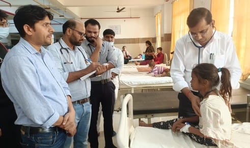 Girl child diagnosed with malaria, condition improves with treatment