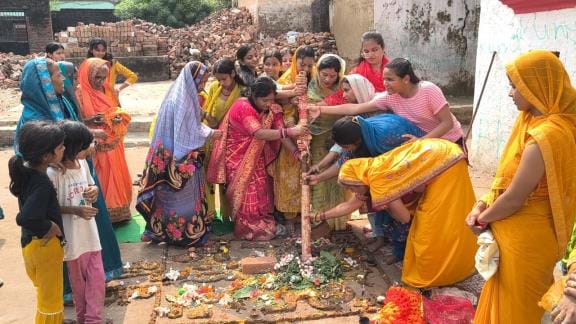 The new generation performed Godhan Puja with tradition and enthusiasm.