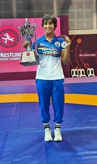 Rohtak's daughter Sarika reached the final of the World Wrestling Championship.