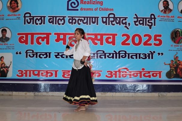 Children's Festival... Kanak first and Katyayani second in solo dance
