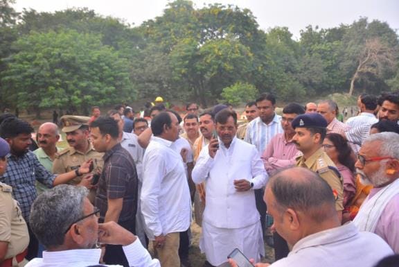 MLA inspected the Chhath Puja site