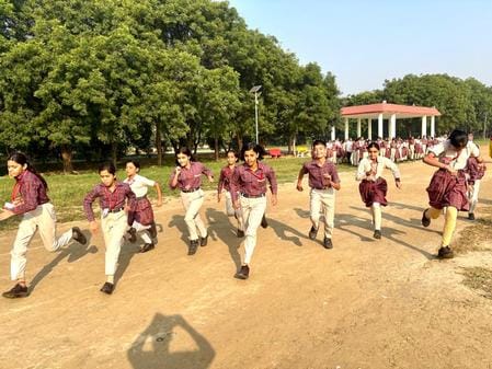 Students participated in cricket, football and running competitions. Sports competition held at DAV Police Public School.