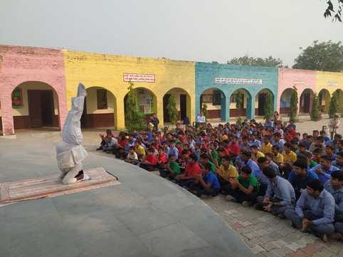 Yogacharya conducted yoga practice in the government school of Kablana.