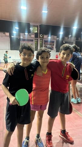 Rudra and Kunj reached the finals in the table tennis competition
