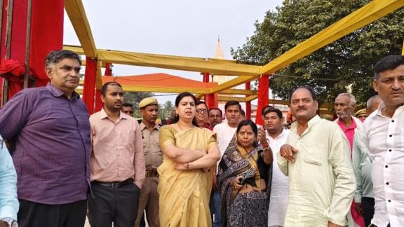 The DM inspected the Rani Pokhara Chhath Ghat.