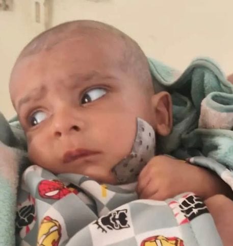 A four-month-old baby boy was found in the bushes and was sent to Balgram.