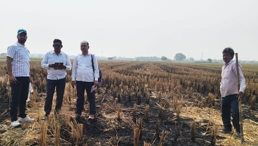 Information about stubble burning on satellite, farmer fined Rs 5000