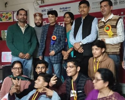 Students of Aani School shine in the district level art festival