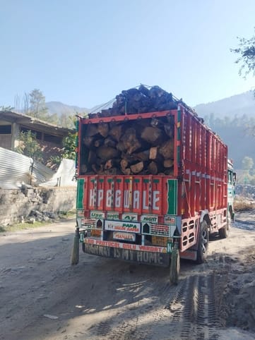 Balan wood starts arriving in Spiti Valley before winter