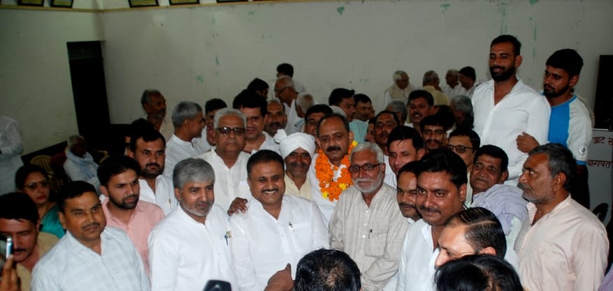 After three hours of deliberation in the Jat Sabha, Somendra Dhaka became the president.