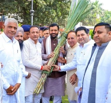 Thanked the CM for increasing the rate of sugarcane