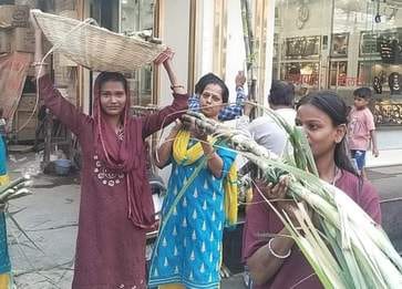 The streets of Yoganagari resonated with Chhath songs.