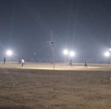 Players displayed their talent in the night tournament, Ajitmal team won.