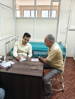 Health check-up of 144 patients in the camp