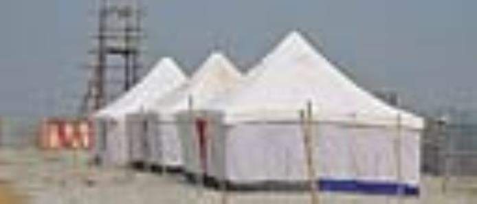 मेले में लगा तंबू। 