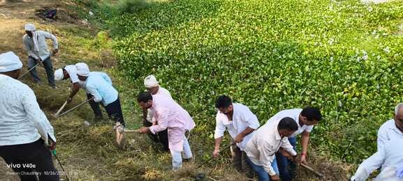 Cleanliness drive carried out at the ghats of Saltua area