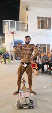 Deepak won the gold medal in the bodybuilding competition.