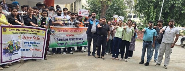 Drug de-addiction and road safety awareness campaigns were conducted.