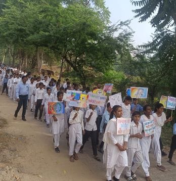 Awareness against drug abuse was created through rallies and dramas.