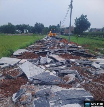 The municipality built a road in an illegal colony, but the GDA uprooted it.