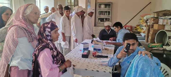 1100 people got their eyes examined in the camp.