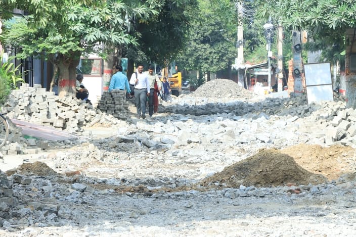 Three lanes will be built in Jhang Colony and Arjun Nagar at a cost of Rs 54 lakh.