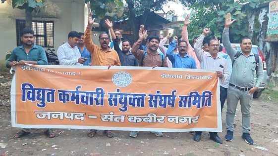 Electricity workers protested against privatization