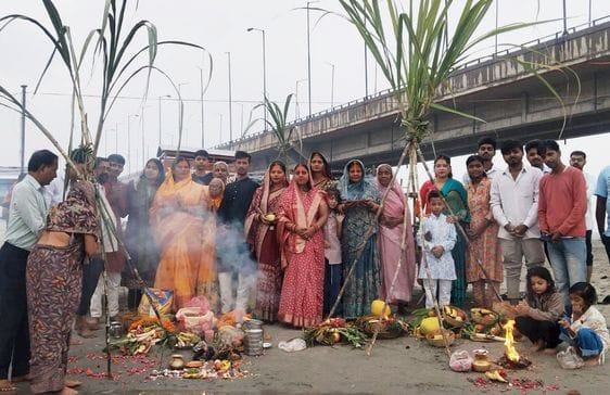 Chhath Mahaparva concludes with offerings to the rising sun.