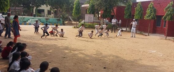 Organized sports competitions in the school of Sundarh village