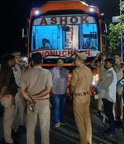 Private buses are flouting the rules... carrying passengers and luggage contrary to the norms
