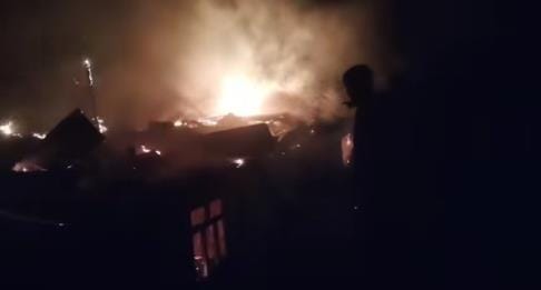 Bhadohi News Flames terrify residents Bag factory gutted loss worth millions
