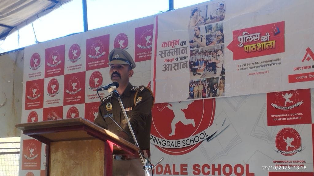 Program at Springdale School, Rampur; students told about the importance of good company