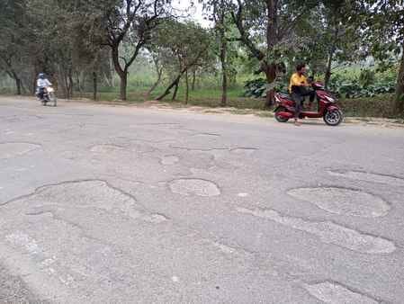 Patchwork claims are baseless, potholes dot the road from Rampur to Shahabad.