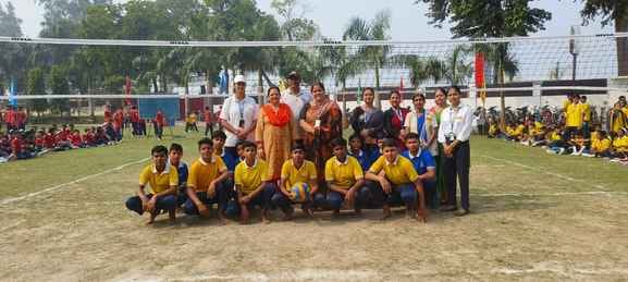 Bhishma House team wins the inter-house volleyball competition