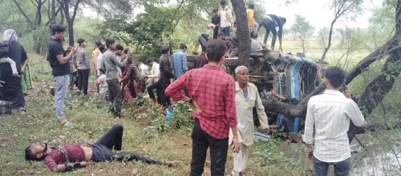 Bus packed with passengers overturns into ditch, 15 injured