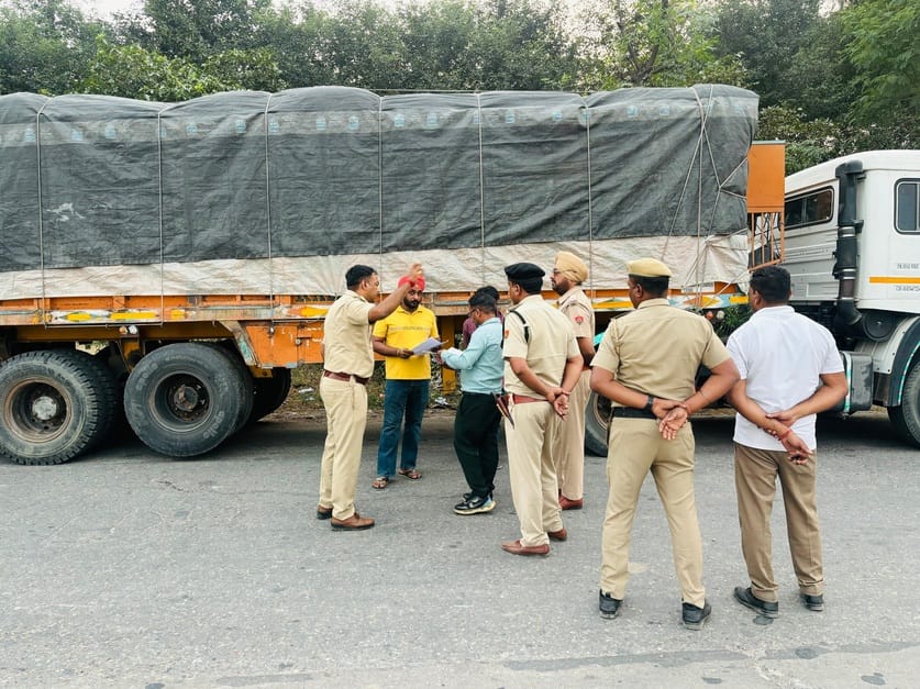 Farmers seized two trucks of rice and one truck of paddy from other states.