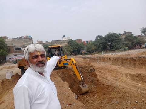 The Chairman inspected the new bus stand being constructed at Dharuhera at a cost of Rs 12.78 crore.