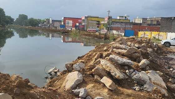 Work on the waterlogging problem on the Dharuhera Bhiwadi border has begun, the Environment Minister informed.