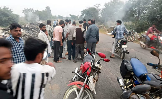 Bike collides with a bull on the highway, two injured