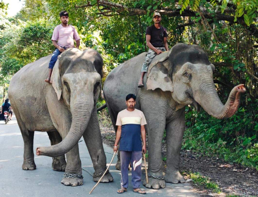 कतर्नियाघाट में मौजूद जयमाला व चंपाकली। - संवाद