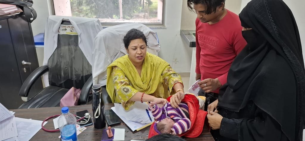 Rashes appearing on the body of children along with fever