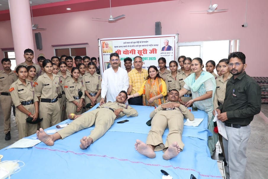 44 units of blood were collected in the camp.