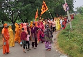 The procession with the sacred pot was taken out with music and fanfare